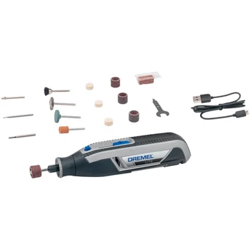 Dremel Lite 7760-15, akkumulátoros, többfunkciós szerszám 3,6 voltos szürke, Li-ion akkumulátor 2Ah, 15 részes tartozékok