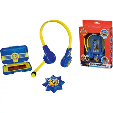 Simba Fireman Sam Police Headset és okostelefon, szerepjáték, kék/sárga