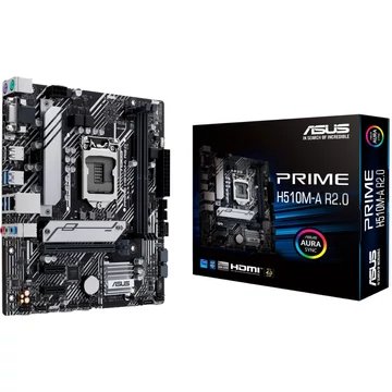 ASUS PRIME H510M-A R2.0, alaplap fekete/ezüst