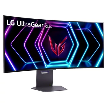 LG UltraGear 39GS95QE-B, játékmonitor 99,1 cm (39 hüvelyk), sötétszürke, UWQHD, OLED, ívelt, HDR10, 240 Hz-es panel