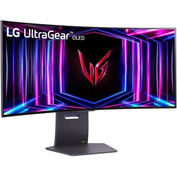 LG UltraGear 34GS95QE-B, játékmonitor 86,2 cm (33,9 hüvelyk), sötétszürke, UWQHD, OLED, ívelt, HDR10, 240 Hz panel