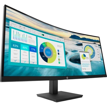 HP P34hc G4, LED monitor 86 cm (34&quot;), fekete, WQHD, VA, 60 Hz, USB-C