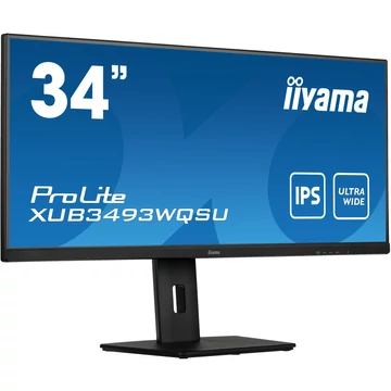 iiyama ProLite XUB3493WQSU-B5, LED monitor 86 cm (34 hüvelyk), fekete, QHD, IPS, 75 Hz, HDMI