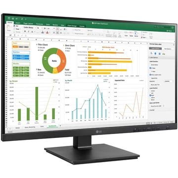 LG 24BN65YP-B, LED monitor 60,4 cm (23,8 hüvelyk), fekete (matt), Full HD, IPS, Pivot, DisplayPort, HDMI