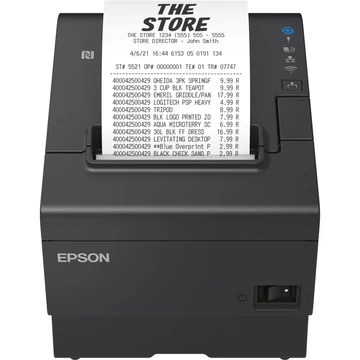 Epson TM-T88VII, nyugtanyomtató fekete, USB, LAN