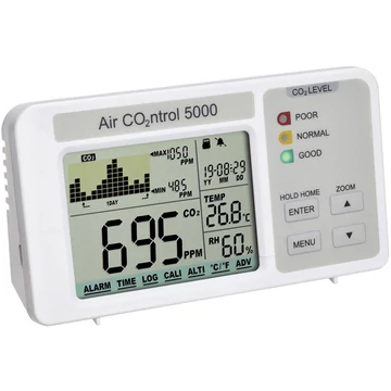 TFA Dostmann CO₂ monitor adatgyűjtővel AIRCO2NTROL 5000, CO2 mérőkészülék fehér