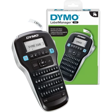 Dymo LabelManager 160, címkézőgép fekete/ezüst, QWERTZ billentyűzettel, S0946360