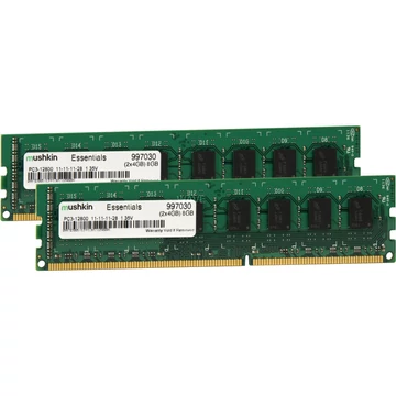 Mushkin DIMM 8 GB DDR3-1600 (2x 4 GB) kettős készlet, RAM 997030, Essentials LV