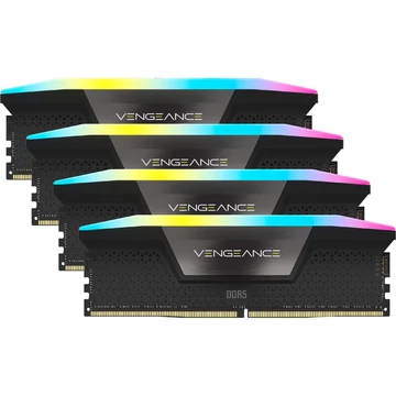 Corsair DIMM 128 GB DDR5-5600 (4x 32 GB) quad készlet, RAM fekete, CMH128GX5M4B5600C40, Vengeance RGB, INTEL XMP