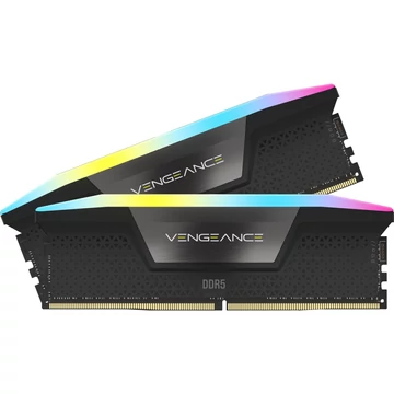 Corsair DIMM 32 GB DDR5-5200 (2x 16 GB) dual kit, fekete RAM, CMH32GX5M2B5200C40, Vengeance RGB, INTEL XMP