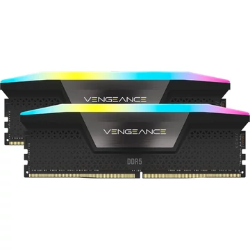 Corsair DIMM 32 GB DDR5-6000 (2x 16 GB) dual kit, fekete RAM, CMH32GX5M2B6000C30, Vengeance RGB, INTEL XMP