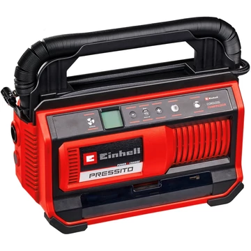 Einhell akkus kompresszor PRESSITO 18/25, 18V piros/fekete, akkumulátor és töltő nélkül