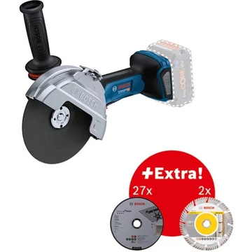 Bosch akkus excentercsiszoló GEX 18V-125 Professional + M480 indítókészlet kék/fekete, akkumulátor és töltő nélkül, L-BOXX-ban