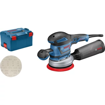 Bosch excentercsiszoló GEX 40-150 Professional kék/fekete, 400 watt, L-BOXX