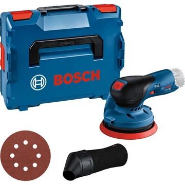 Bosch akkus excentercsiszoló GEX 12V-125 Professional solo, 12 volt kék/fekete, akkumulátor és töltő nélkül, L-BOXX