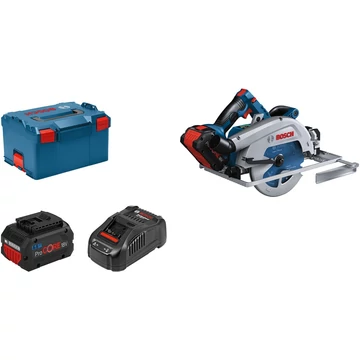 Bosch akkumulátoros körfűrész BITURBO GKS 18V-68 GC Professional kék, 2x akkumulátor ProCORE18V 5,5Ah, L-BOXX