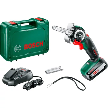 Bosch akkus fűrész NanoBlade AdvancedCut 18, 18V, láncfűrész zöld/fekete, Li-ion akkumulátor 2,5Ah, POWER FOR ALLIANCE