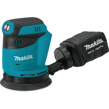 Makita akkus excentercsiszoló DBO180Z, 18 voltos kék/fekete, akkumulátor és töltő nélkül