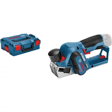 Bosch akkus gyalu GHO 12V-20 Professional solo, elektromos gyalu kék/fekete, akkumulátor és töltő nélkül, L-BOXX-ban