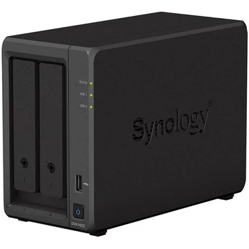 Synology NVR DVA1622, hálózati videorögzítő fekete, 2-rekeszes