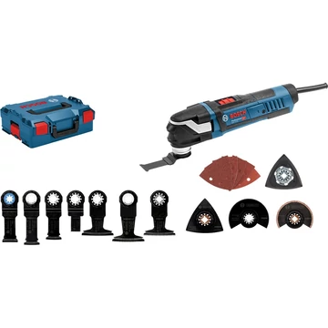 Bosch Multi-Cutter GOP 40-30 Professzionális, többfunkciós szerszám kék/fekete, 400 watt, L-BOXX, tartozékokkal