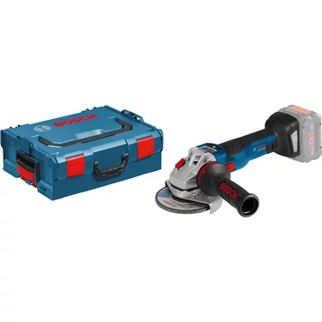 Bosch akkumulátoros sarokcsiszoló GWS 18V-10 SC Professional kék/fekete, akkumulátor és töltő nélkül, L-BOXX-ban