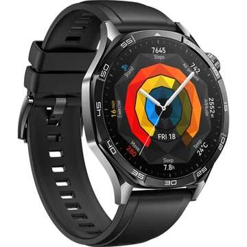 Huawei Watch GT5 46mm (Vili-B19F) (sötétszürke, fekete fluoroelasztomer szíj)