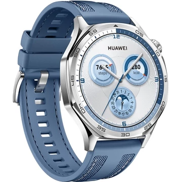 Huawei Watch GT5 46mm (Vili-B19W) (ezüst, kék, szövött szíj)