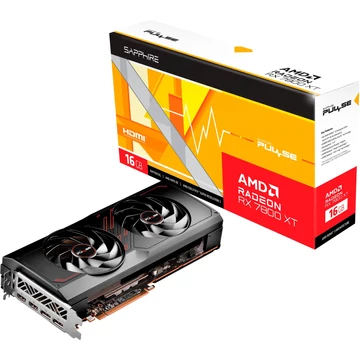 SAPPHIRE Radeon RX 7800 XT PULSE GAMING 16G, grafikus kártya RDNA 3, GDDR6, 2x DisplayPort, 2x HDMI 2.1