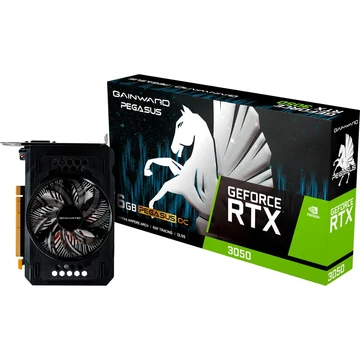 Gainward GeForce RTX 3050 Pegasus OC, grafikus kártya 1x DisplayPort, 1x HDMI 2.1, 1x DVI-D