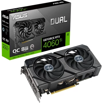 ASUS GeForce RTX 4060 Ti DUAL OC EVO, grafikus kártya DLSS 3, 3x DisplayPort, 1x HDMI 2.1