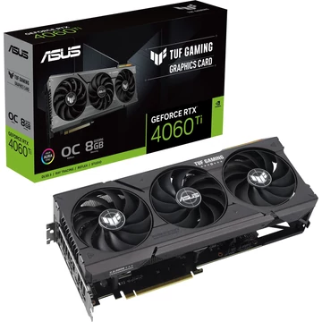 ASUS GeForce RTX 4060 Ti TUF GAMING OC, grafikus kártya DLSS 3, 3x DisplayPort, 1x HDMI 2.1