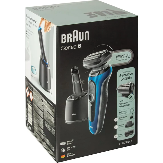 Braun Series 6 - 61-B7500cc, borotvakék/fekete