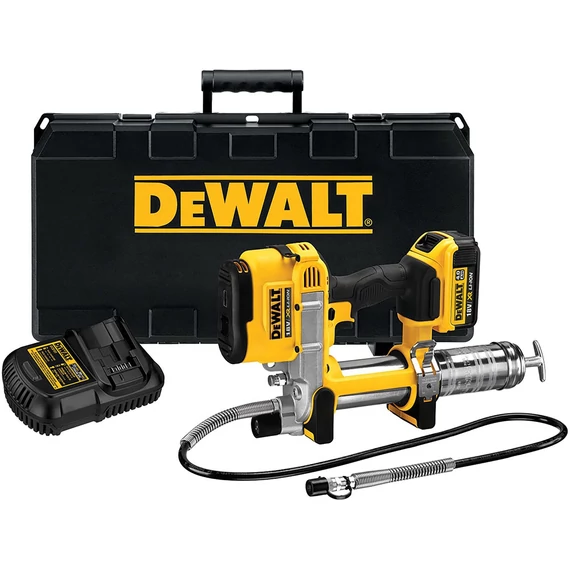 DEWALT akkus zsírpisztoly DCGG571NK, 18 V sárga/fekete, akkumulátor és töltő nélkül