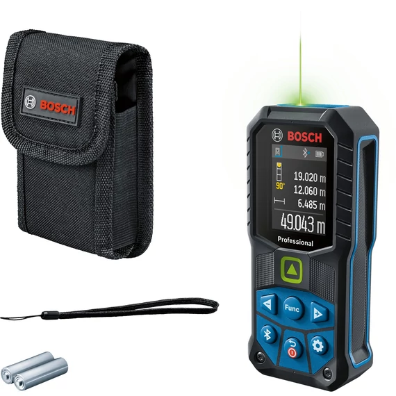 Bosch lézeres távolságmérő GLM 50-27 CG Professional kék/fekete, hatótáv 50m, zöld lézervonal