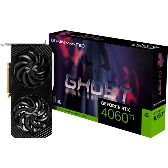 Gainward GeForce RTX 4060 Ti Ghost 8 GB, grafikus kártya DLSS 3, 3x DisplayPort, 1x HDMI 2.1